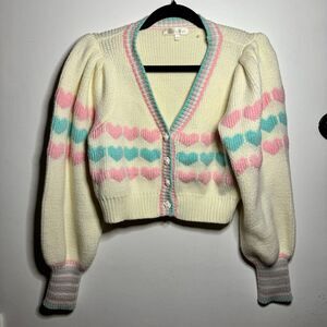 LoveShackFancy Buena Cropped Cardigan
